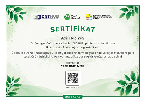 "DNT HUB" - Yaşıl Gələcək